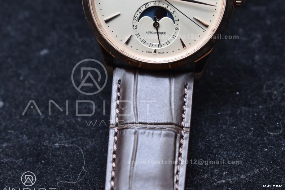 SA925 FreshLook Edition 1:1 Thin Master White Ultra Leather 908 Clone Best Moon Super on Dial APSF RG Strap Brown 0204